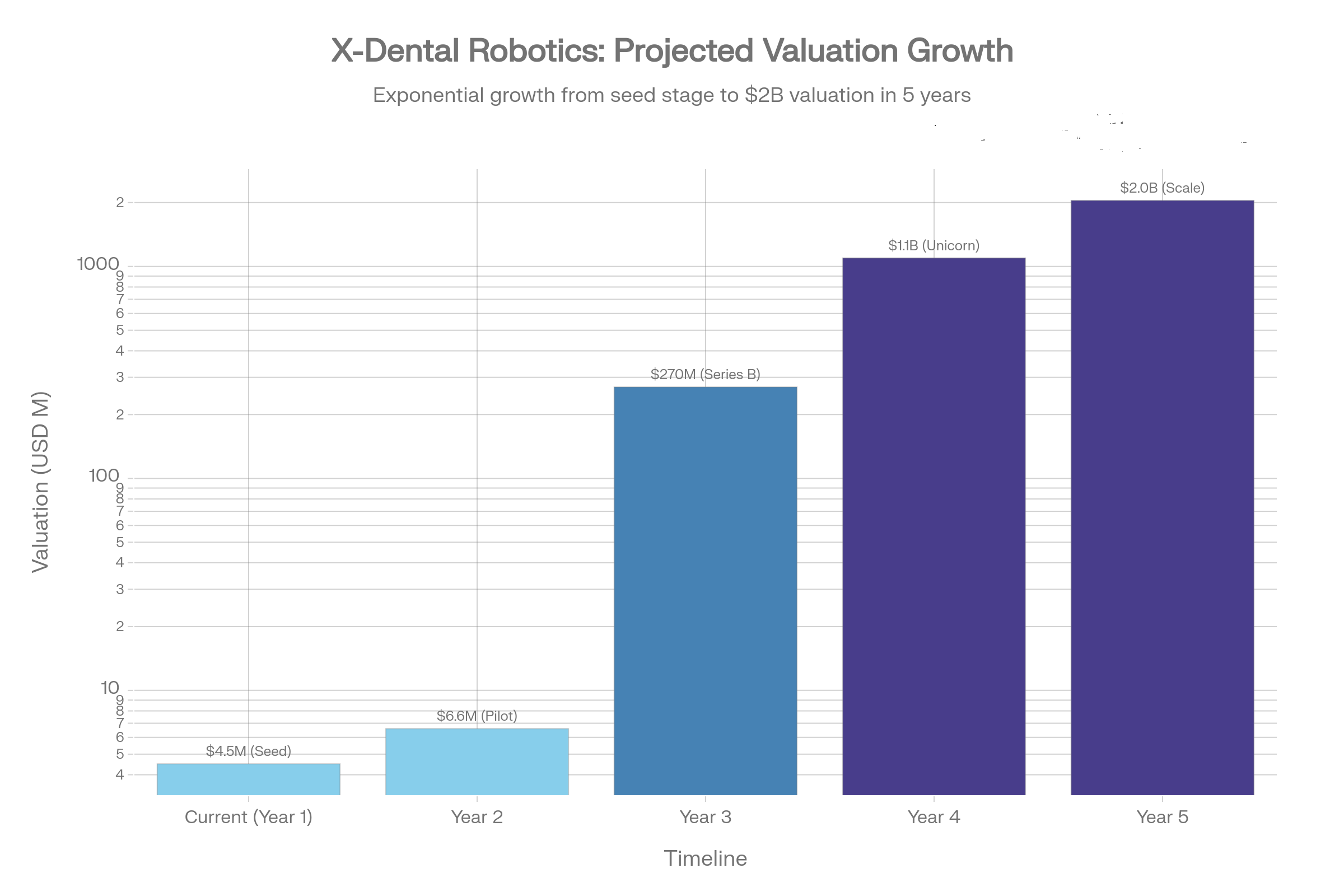 Company Valuation Years 1-5 Chart